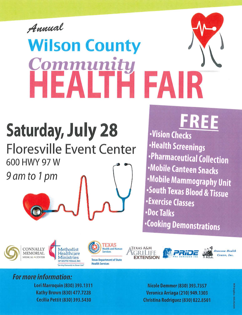 Wilson County Community Health Fair July 28, 2018 City of Floresville
