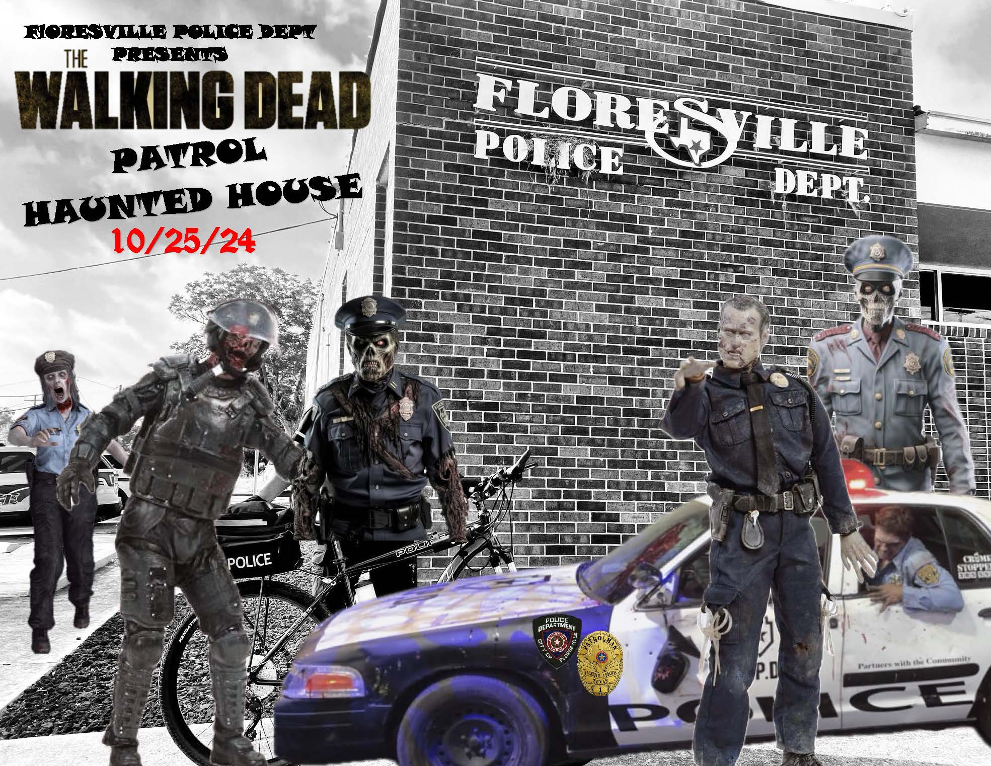 Floresville Police Department presents The Walking Dead Patrol Haunted House: October 25, 2024