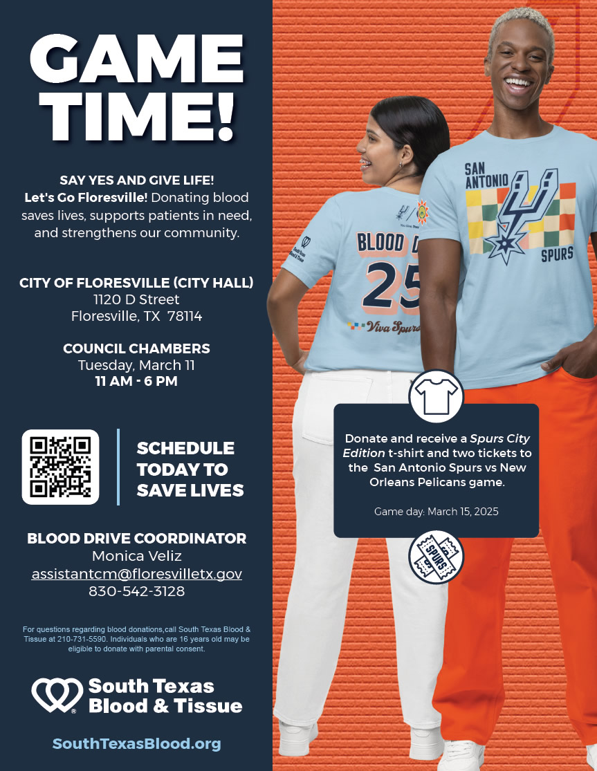 March 11, 2025: Floresville Blood Drive