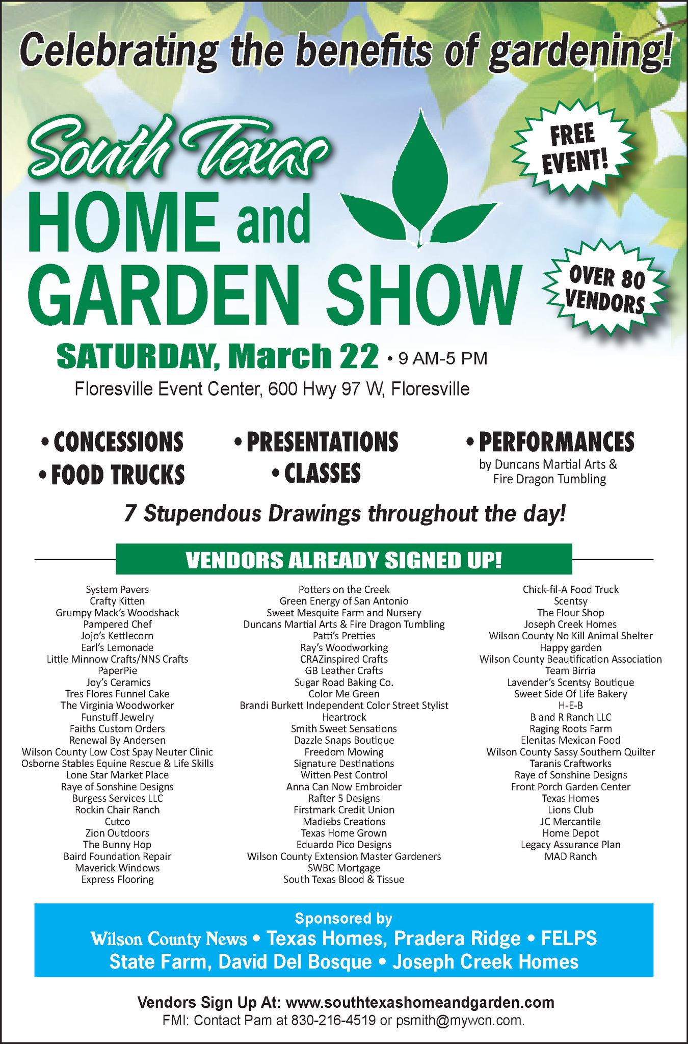 South Texas Home & Garden Show, Floresville, Texas, March 22. 2025